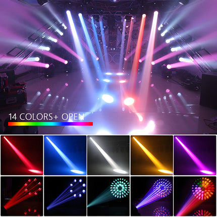 380W Professional Moving Head Stage Light Three-Phase Motor DMX512 with Rainbow, Prism & Strobe Effects