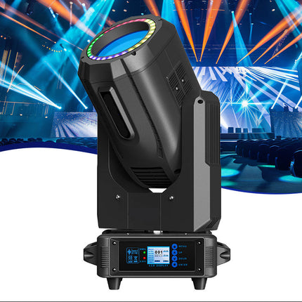 16-Channel DMX RGB LED Moving Head Stage Light with Prism, Gobos, and Strobe Effects