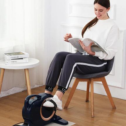 Under-Desk Electric Pedal Exerciser for Home Arm & Leg Workouts (Portable Mini Cycle Trainer)