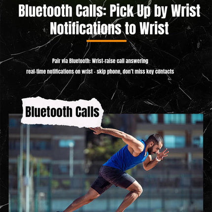Rechargeable Waterproof Smart Watch 1.46" Screen 580mAh Battery 22mm Strap