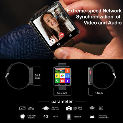Smart Watch with 1.46 Inch Touchscreen Display, IP68 Waterproof, Fitness Tracking & App Connectivity