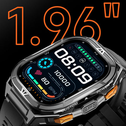 Waterproof 1.96" Smart Watch with Fitness Tracking & App Connectivity