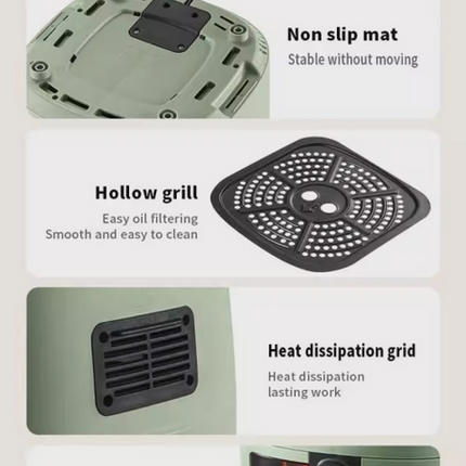 Electric Air Fryer 5L with Adjustable Temperature Rapid Air Circulation 1300W