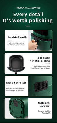 Electric Air Fryer 5L with Adjustable Temperature Rapid Air Circulation 1300W