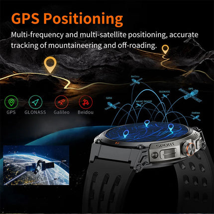 Touch Screen Smart Watch with 1.43-Inch AMOLED Display, IP68 Water Resistance, Fitness Tracking
