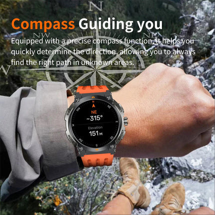 Touch Screen Smart Watch with 1.43-Inch AMOLED Display, IP68 Water Resistance, Fitness Tracking
