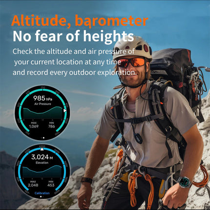 Touch Screen Smart Watch with 1.43-Inch AMOLED Display, IP68 Water Resistance, Fitness Tracking