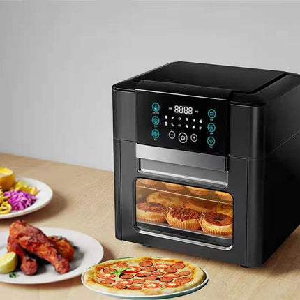 12-Litre Touchscreen Air Fryer Oven 1600W with Viewing Window & Compact Countertop Design