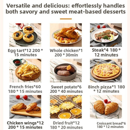 12-Litre Touchscreen Air Fryer Oven 1600W with Viewing Window & Compact Countertop Design