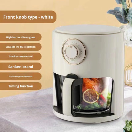 Compact 3L Manual Air Fryer with Dial Control – Space-Saving Design & 1300W Quick Cooking