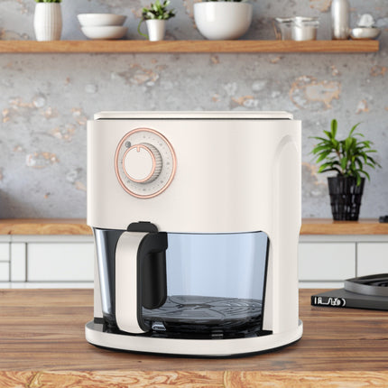 Compact 3L Manual Air Fryer with Dial Control – Space-Saving Design & 1300W Quick Cooking