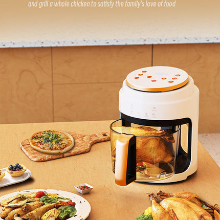 Black 4L Compact Air Fryer with Viewing Window & 1400W Rapid Air Technology for Quick Countertop Cooking