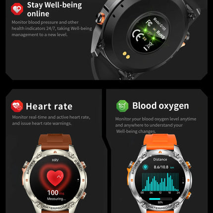 Waterproof Fitness Smart Watch 1.43 Inch Touch Screen AB5690G Chip Hband App