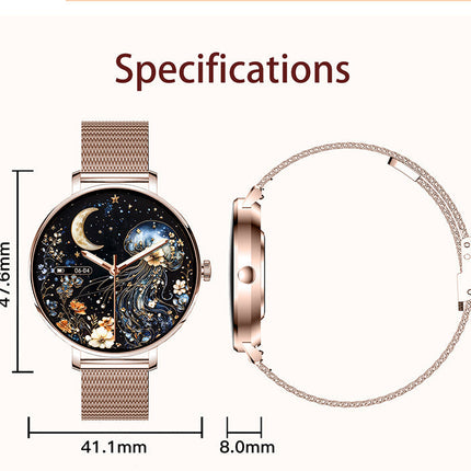 1.32” Smart Watch with Fitness & Health Tracking, IP68 Waterproof, 220mAh Battery