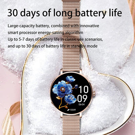 1.32” Smart Watch with Fitness & Health Tracking, IP68 Waterproof, 220mAh Battery