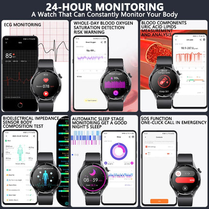 Touch Screen Smart Watch with Fitness Tracking, IP67 Waterproof & Smartphone App Connectivity
