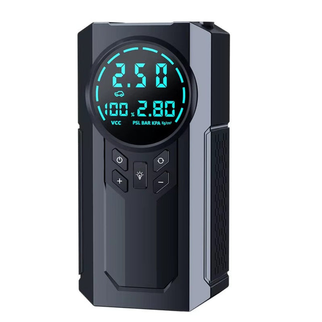 2-in-1 Portable Digital Tyre Inflator & 6000mAh Emergency Power Bank with Fast 30L/Min Airflow