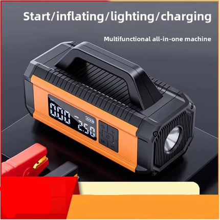 Multi-Function 10000mAh Car Jump Starter with Digital Tire Inflator and Pressure Gauge