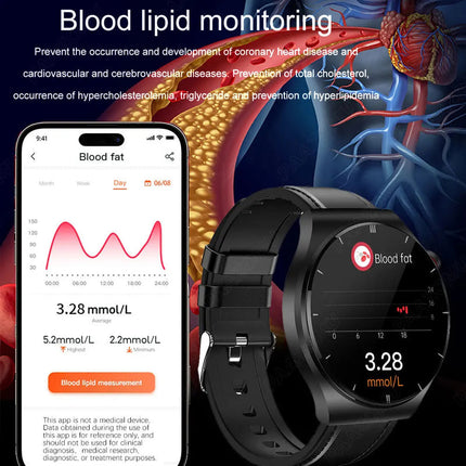 Fitness Smartwatch with 128MB Memory, HealthWear App, 22mm Adjustable Strap