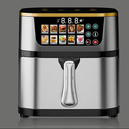 Large 10L Touch Screen Air Fryer 1400W – Multi-Function Black Kitchen Appliance
