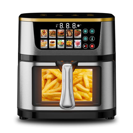 Large 8L Digital Air Fryer with Color Display and Fast Oil-Free Cooking