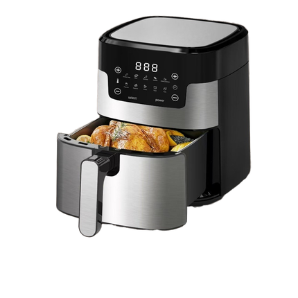 5L Large Capacity Stainless Steel Air Fryer – Compact Design for Family Cooking