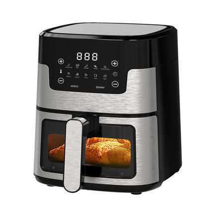 5L Hot Air Fryer – Wide Temperature Control, Low Noise Operation, Grey