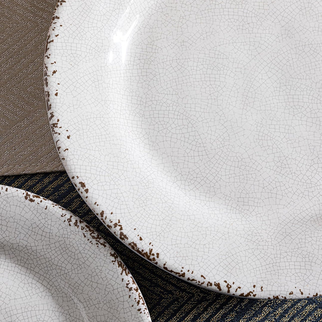 Classic 11-Inch Round Melamine Plates Set of 4 for Kitchen, Salad, Pasta and Party Use