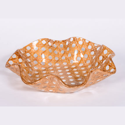 Rattan Acrylic Tray for Home or Restaurant Decorative Durable Dining Serving Tray