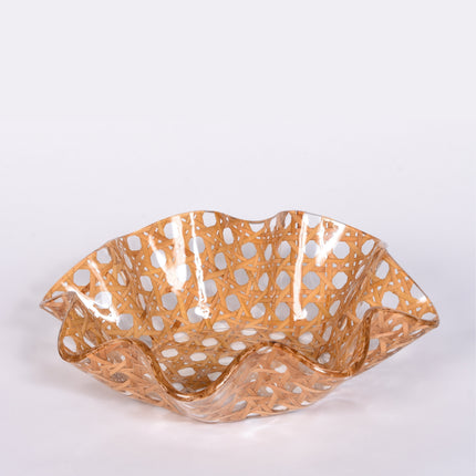 Rattan Acrylic Tray for Home or Restaurant Decorative Durable Dining Serving Tray