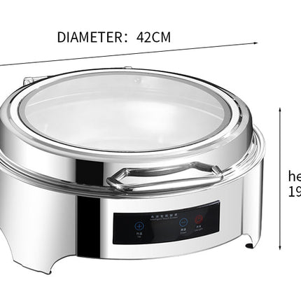 Commercial Buffet Chafing Dish with Electric Heating and Stainless Steel Body
