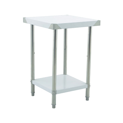 Custom-Sized Double-Layer Stainless Steel Workbench with Adjustable Height Legs