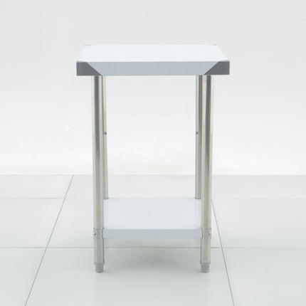 Custom-Sized Double-Layer Stainless Steel Workbench with Adjustable Height Legs