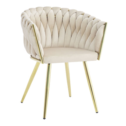 Modern Upholstered Fabric Dining Chair with Metal Legs for Home and Commercial Use