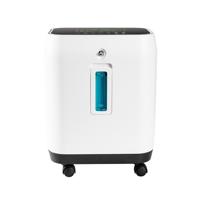 Compact Home Oxygen Unit 2–10L with Nebulizer Touch Display Optional Battery Support White