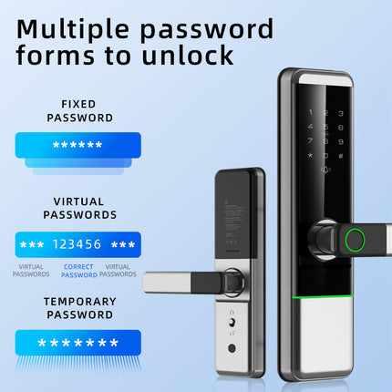 Smart Digital Fingerprint Door Lock with Camera Bluetooth WiFi App Access 5050 Mortise