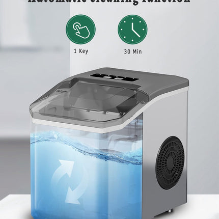 Portable Bullet Ice Maker 1.3L with Touch Control 24H Continuous Ice for Home Kitchen Office Bar