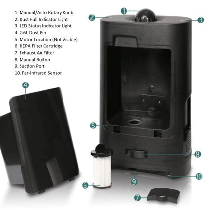 Smart Infrared Hair Salon Vacuum Cleaner 1200W Automatic Hair Dust Bin