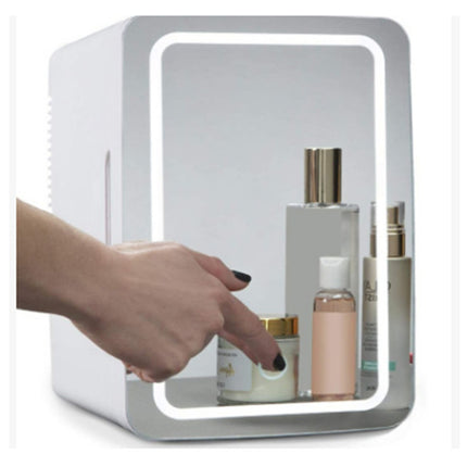 8L Portable Mini Beauty Fridge with Mirror Compact Makeup Skincare Refrigerator