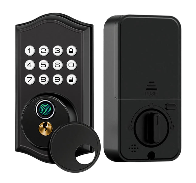 Aluminium Alloy Smart Door Lock – Fingerprint, Password, Key & WiFi Control