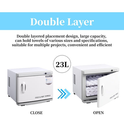 UV Towel Steriliser Cabinet Hot and Cold Function for Salon Spa Barbershop