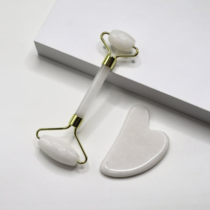 3-in-1 Face Massage Roller Gua Sha Scraper and Cooling Eye Mask Set