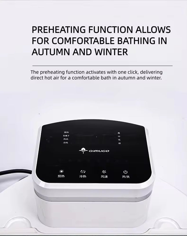 1500W Waterproof Full Body Dryer with LED Touch Control and 4 Air Speeds