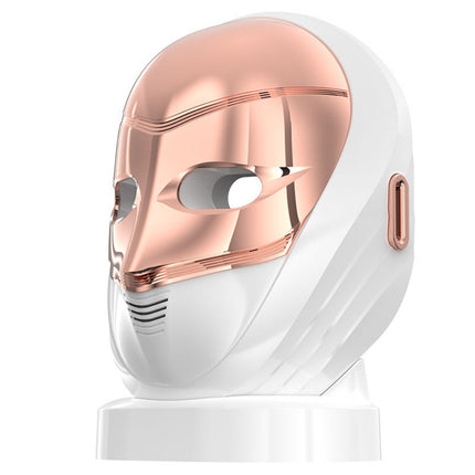 Portable LED Facial Mask with Remote Control & Base Stand 2.5W Rechargeable 3H Use
