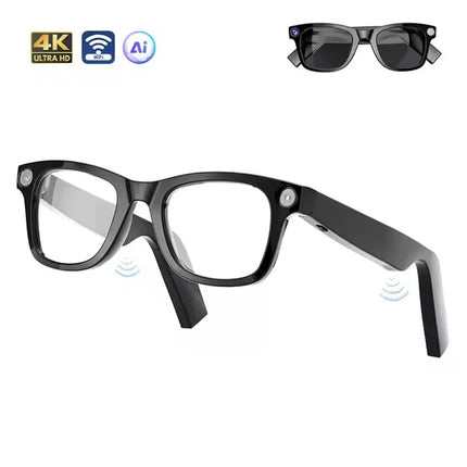 AI Smart Glasses with Bluetooth 5.4, 4GB Memory & IP65 Waterproof, 6-7H Music/Call