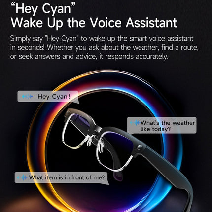 Smart AI Glasses with Bluetooth 5.3 & 6-7H Music/Call Time