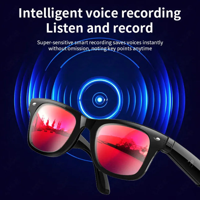 Waterproof AI Glasses with 16MB Memory and 10m Wireless Range