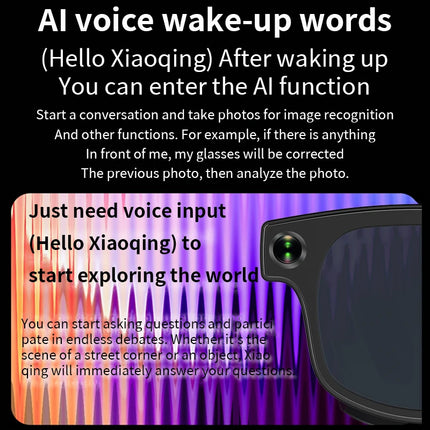 Portable Smart AI Glasses – Music & Calls 6-7H, 10m Bluetooth Range