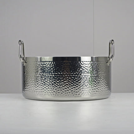 28cm Large Stainless Steel Stockpot, Triple Layer Induction Compatible Saucepan