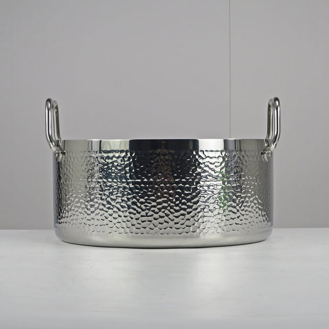 28cm Large Stainless Steel Stockpot, Triple Layer Induction Compatible Saucepan